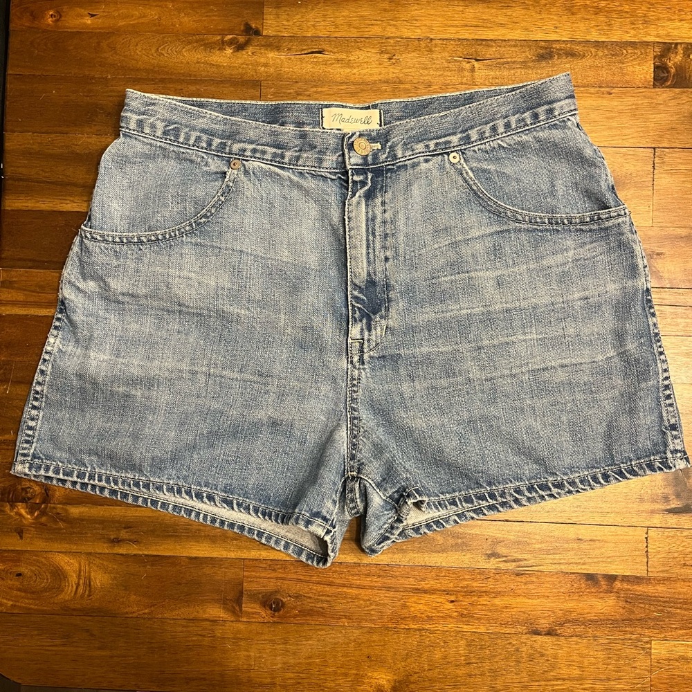 Madewell L 30 Denim Shorts Back Zipper Pockets